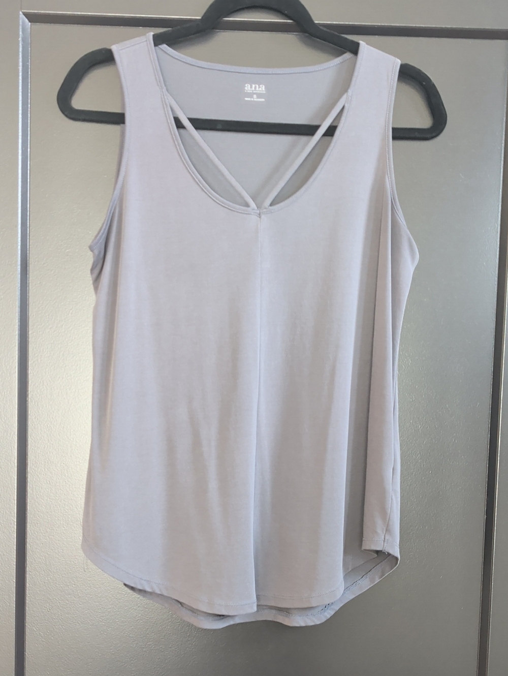 a.n.a Dark Gray V-Neck Double-Strap Tank Top